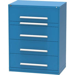 Vidmar - 4 Drawer, 45 Compartment Bright Blue Steel Modular Storage Cabinet - Americas Tooling