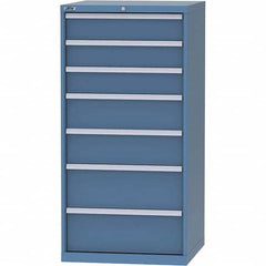 LISTA - 7 Drawer, 45 Compartment Bright Blue Steel Modular Storage Cabinet - Americas Tooling