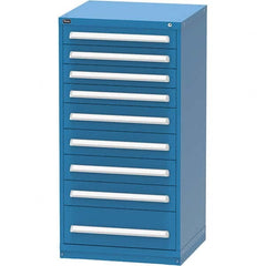 Vidmar - 9 Drawer Bright Blue Steel Modular Storage Cabinet - Americas Tooling