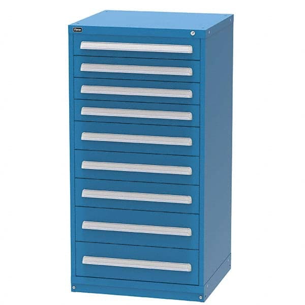 Vidmar - 9 Drawer Bright Blue Steel Modular Storage Cabinet - Americas Tooling