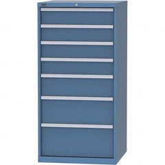 LISTA - 7 Drawer, 45 Compartment Bright Blue Steel Modular Storage Cabinet - Americas Tooling