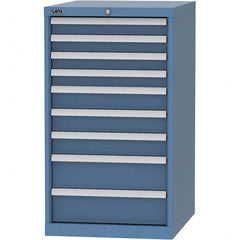 LISTA - 9 Drawer, 99 Compartment Bright Blue Steel Modular Storage Cabinet - Americas Tooling