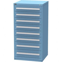 Vidmar - 8 Drawer Bright Blue Steel Modular Storage Cabinet - Americas Tooling