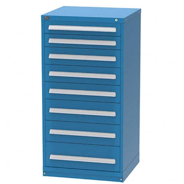 Vidmar - 8 Drawer Bright Blue Steel Modular Storage Cabinet - Americas Tooling