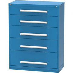 Vidmar - 5 Drawer, 45 Compartment Bright Blue Steel Modular Storage Cabinet - Americas Tooling