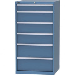 LISTA - 6 Drawer, 45 Compartment Bright Blue Steel Modular Storage Cabinet - Americas Tooling