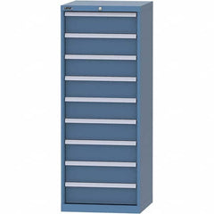 LISTA - 9 Drawer, 84 Compartment Bright Blue Steel Modular Storage Cabinet - Americas Tooling