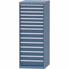 LISTA - 15 Drawer, 99 Compartment Bright Blue Steel Modular Storage Cabinet - Americas Tooling