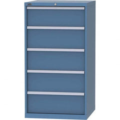 LISTA - 5 Drawer, 45 Compartment Bright Blue Steel Modular Storage Cabinet - Americas Tooling