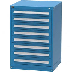 Vidmar - 8 Drawer Bright Blue Steel Modular Storage Cabinet - Americas Tooling