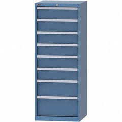 LISTA - 8 Drawer, 84 Compartment Bright Blue Steel Modular Storage Cabinet - Americas Tooling