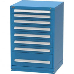 Vidmar - 8 Drawer, 124 Compartment Bright Blue Steel Modular Storage Cabinet - Americas Tooling