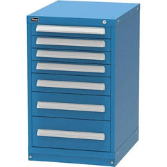 Vidmar - 7 Drawer, 45 Compartment Bright Blue Steel Modular Storage Cabinet - Americas Tooling