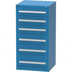 Vidmar - 6 Drawer Bright Blue Steel Modular Storage Cabinet - Americas Tooling