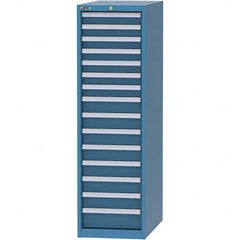 LISTA - 15 Drawer, 45 Compartment Bright Blue Steel Modular Storage Cabinet - Americas Tooling