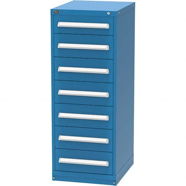 Vidmar - 7 Drawer, 45 Compartment Bright Blue Steel Modular Storage Cabinet - Americas Tooling