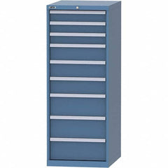 LISTA - 9 Drawer, 99 Compartment Bright Blue Steel Modular Storage Cabinet - Americas Tooling