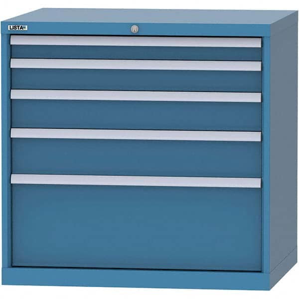 LISTA - 4 Drawer, 84 Compartment Bright Blue Steel Modular Storage Cabinet - Americas Tooling