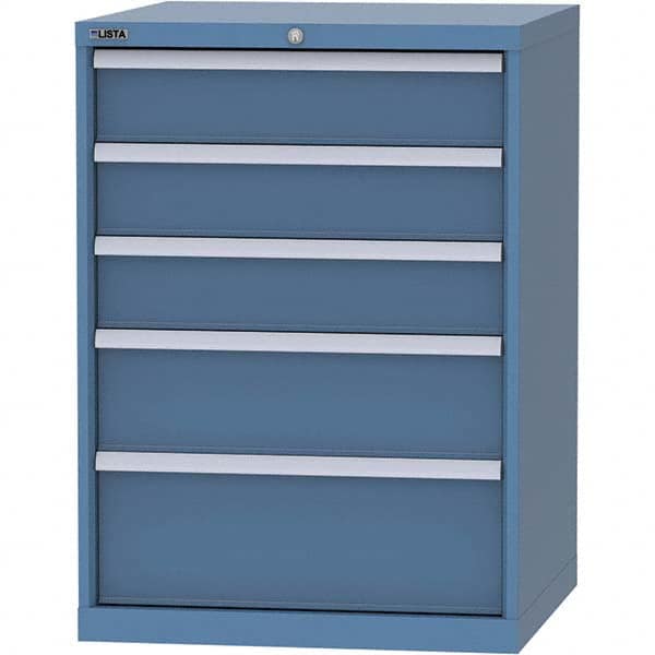 LISTA - 5 Drawer, 45 Compartment Bright Blue Steel Modular Storage Cabinet - Americas Tooling