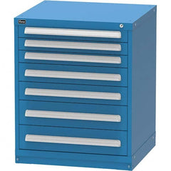 Vidmar - 7 Drawer Bright Blue Steel Modular Storage Cabinet - Americas Tooling