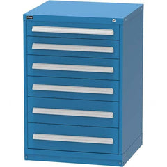 Vidmar - 6 Drawer, 344 Compartment Bright Blue Steel Modular Storage Cabinet - Americas Tooling