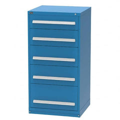 Vidmar - 5 Drawer Bright Blue Steel Modular Storage Cabinet - Americas Tooling