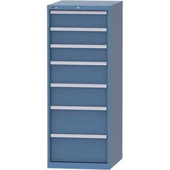 LISTA - 7 Drawer, 99 Compartment Bright Blue Steel Modular Storage Cabinet - Americas Tooling