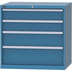 LISTA - 4 Drawer, 84 Compartment Bright Blue Steel Modular Storage Cabinet - Americas Tooling