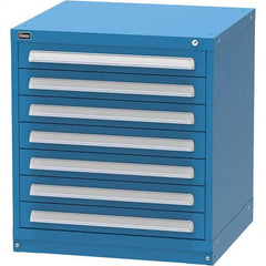 Vidmar - 7 Drawer Bright Blue Steel Modular Storage Cabinet - Americas Tooling