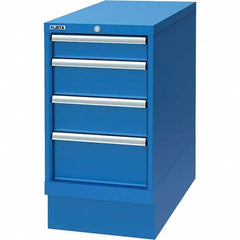 LISTA - 4 Drawer, 34 Compartment Bright Blue Steel Modular Storage Cabinet - Americas Tooling