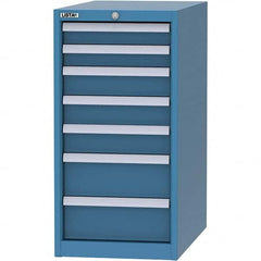 LISTA - 7 Drawer, 45 Compartment Bright Blue Steel Modular Storage Cabinet - Americas Tooling