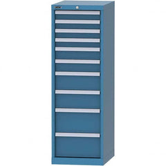 LISTA - 10 Drawer, 216 Compartment Bright Blue Steel Modular Storage Cabinet - Americas Tooling