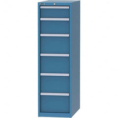 LISTA - 6 Drawer, 45 Compartment Bright Blue Steel Modular Storage Cabinet - Americas Tooling