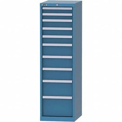 LISTA - 10 Drawer, 45 Compartment Bright Blue Steel Modular Storage Cabinet - Americas Tooling