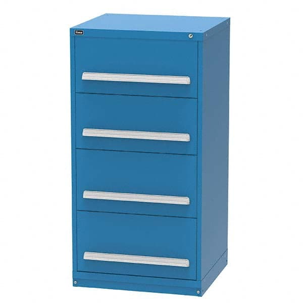 Vidmar - 4 Drawer Bright Blue Steel Modular Storage Cabinet - Americas Tooling