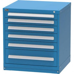 Vidmar - 6 Drawer Bright Blue Steel Modular Storage Cabinet - Americas Tooling