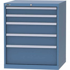 LISTA - 5 Drawer, 45 Compartment Bright Blue Steel Modular Storage Cabinet - Americas Tooling