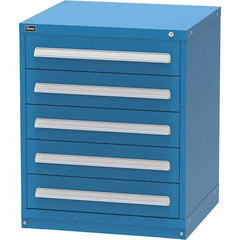 Vidmar - 5 Drawer Bright Blue Steel Modular Storage Cabinet - Americas Tooling