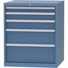 LISTA - 5 Drawer, 45 Compartment Bright Blue Steel Modular Storage Cabinet - Americas Tooling