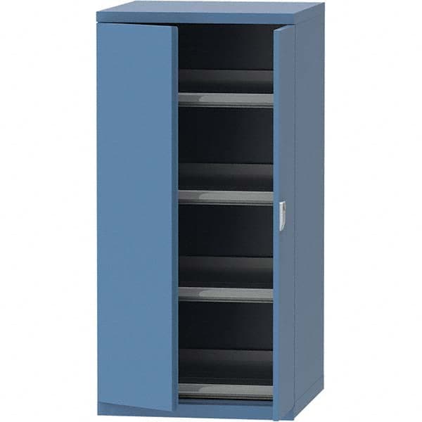 LISTA - 45 Compartment Bright Blue Steel Modular Storage Cabinet - Americas Tooling