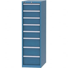 LISTA - 8 Drawer, 45 Compartment Bright Blue Steel Modular Storage Cabinet - Americas Tooling