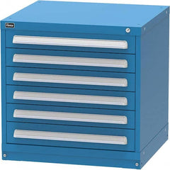 Vidmar - 6 Drawer Bright Blue Steel Modular Storage Cabinet - Americas Tooling