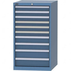 LISTA - 10 Drawer, 99 Compartment Bright Blue Steel Modular Storage Cabinet - Americas Tooling