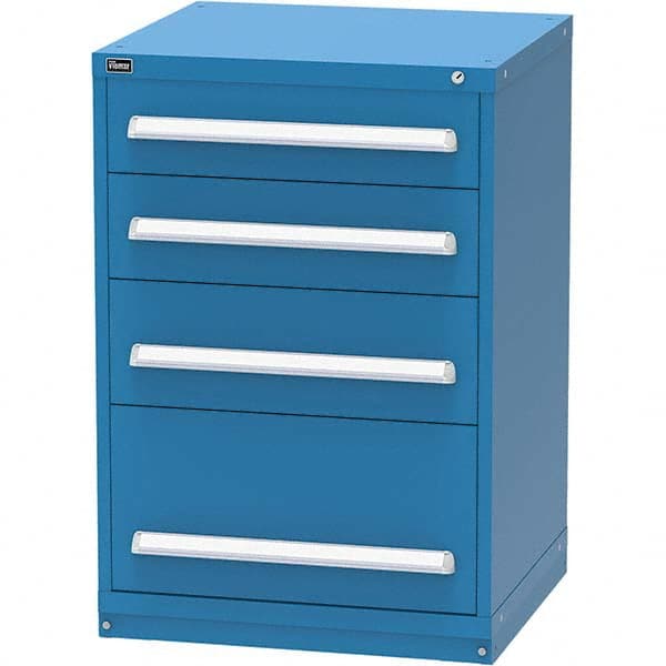 Vidmar - 4 Drawer Bright Blue Steel Modular Storage Cabinet - Americas Tooling