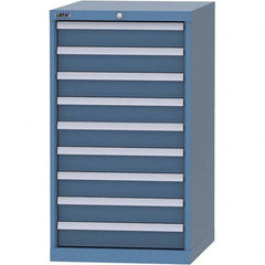 LISTA - 9 Drawer, 99 Compartment Bright Blue Steel Modular Storage Cabinet - Americas Tooling