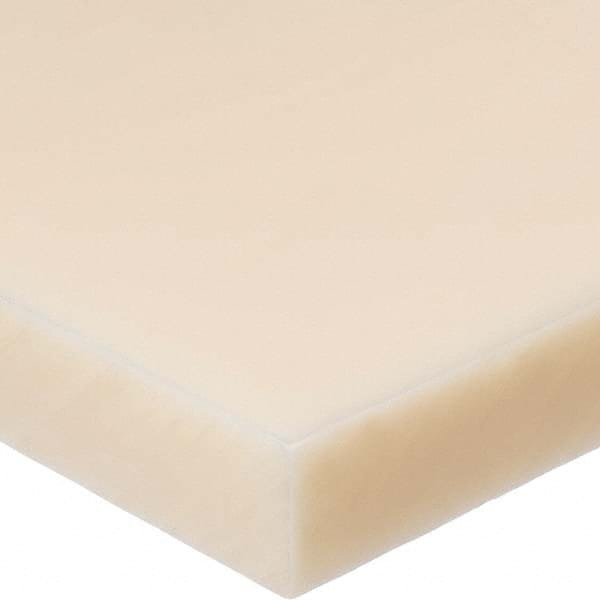 USA Sealing - 4' x 4" x 3/8" Off-White Nylon 6/6 Rectangular Bar - Americas Tooling