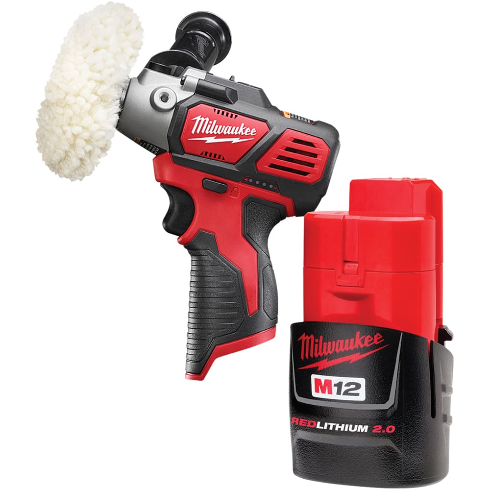 Milwaukee Tool - Handheld Disc Sanders; Type of Power: Cordless ; Speed (RPM): 0-2800/0-8300 ; Minimum Disc Size (Inch): 2 ; Maximum Disc Size (Inch): 3 ; Contents: Polisher/Sander ; Amperage: 12.0000 - Exact Industrial Supply