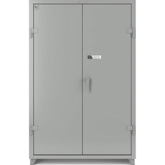 StrongHold - Storage Cabinets; Type: Locking ; Width (Inch): 48 ; Depth (Inch): 24 ; Height (Inch): 78 ; Number of Shelves: 4 ; Material: Steel - Exact Industrial Supply