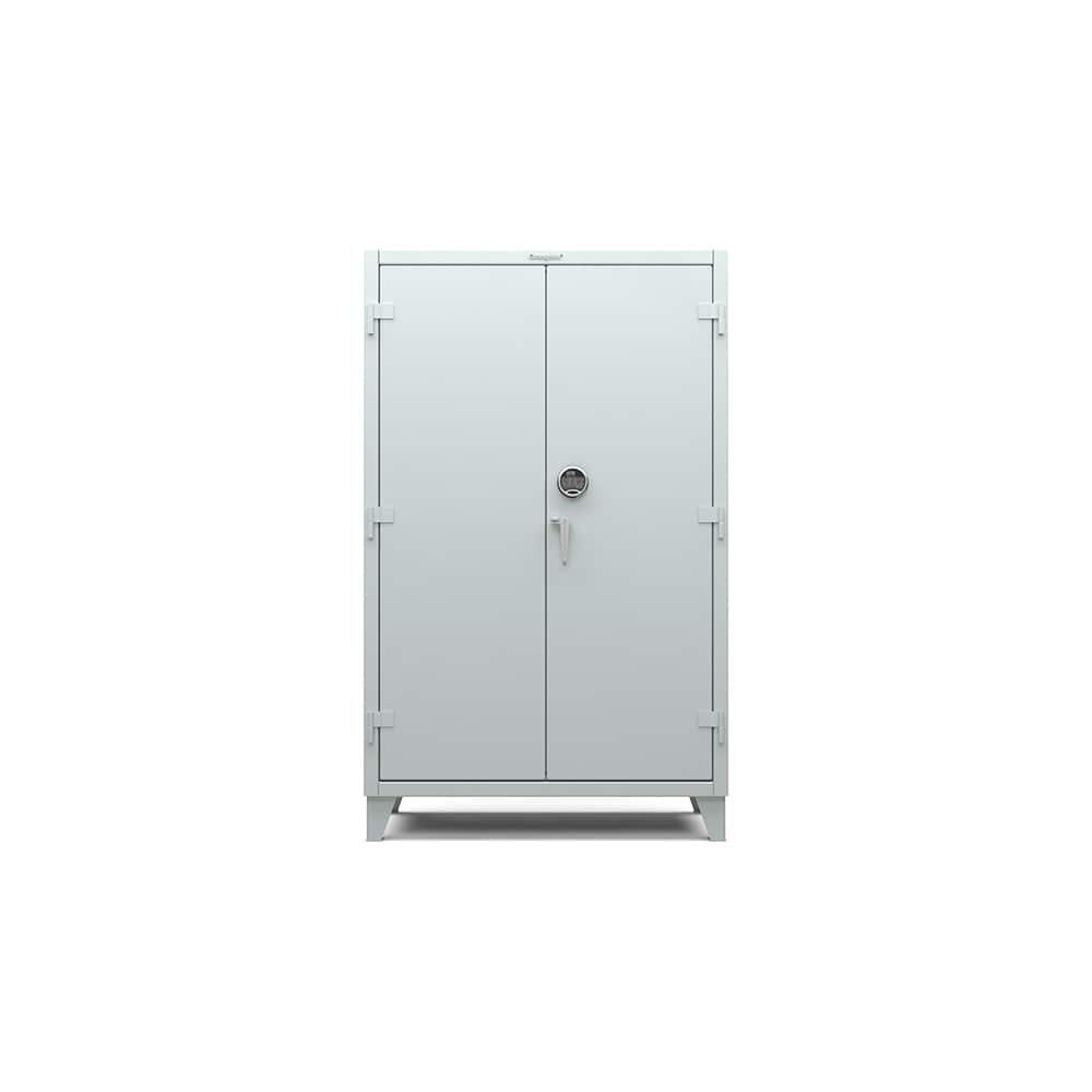 StrongHold - Storage Cabinets; Type: Locking ; Width (Inch): 48 ; Depth (Inch): 24 ; Height (Inch): 78 ; Number of Shelves: 4 ; Material: Steel - Exact Industrial Supply