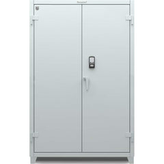 StrongHold - Storage Cabinets; Type: Locking ; Width (Inch): 48 ; Depth (Inch): 24 ; Height (Inch): 75 ; Number of Shelves: 3 ; Material: Steel - Exact Industrial Supply